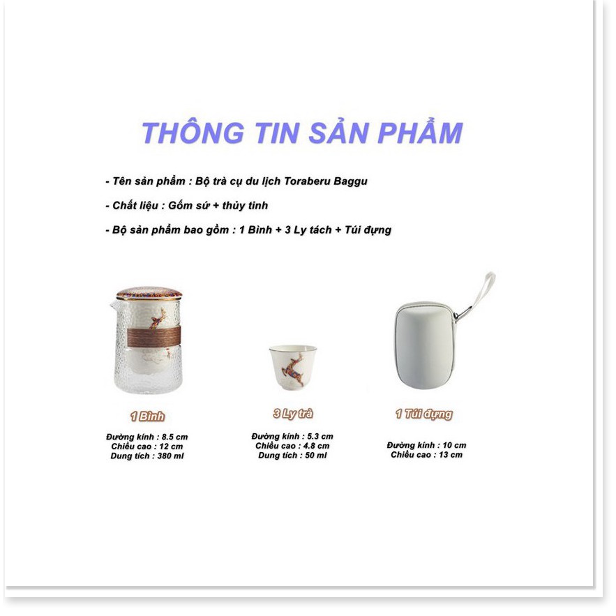 Signal💖  Bộ trà du lịch Toraberu Baggu Phong cách pha trà độc đáo