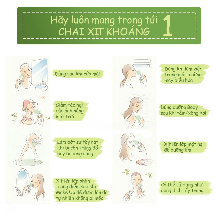 Xịt khoáng nước thần Sum Secret dưỡng ẩm, cấp nước 60ml