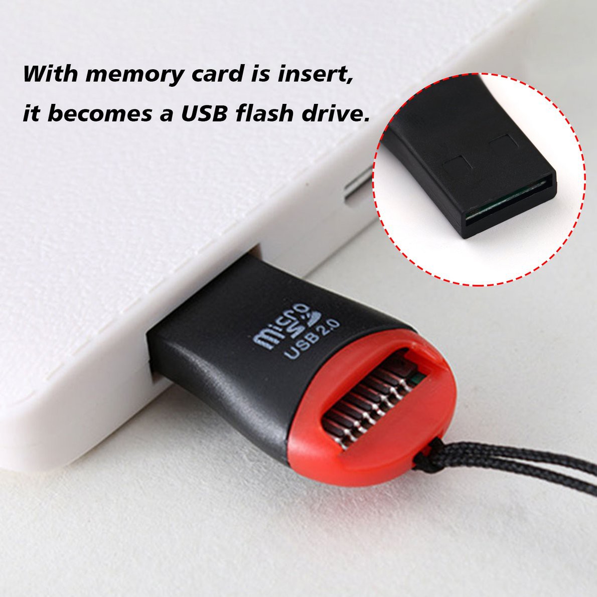 Đầu đọc thẻ nhớ mini 2 trong 1 - Micro SD - TF/Đầu đọc thẻ nhớ Micro SD TF chuẩn USB 2.0/Tốc Độ Cao Cao Cấp
