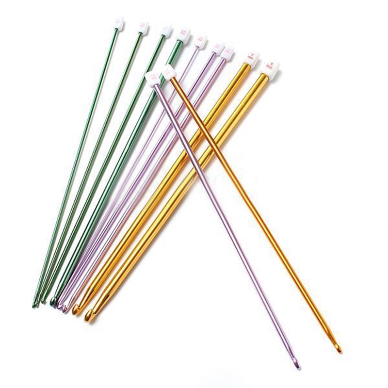 Set 11 kim móc len bằng nhôm dài 27cm 2-8mm