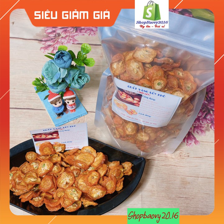 [RẺ NHẤT] Sỉ 1kg Quất Vàng Thái Lát Sấy Khô - Trà Tắc Thơm ngon