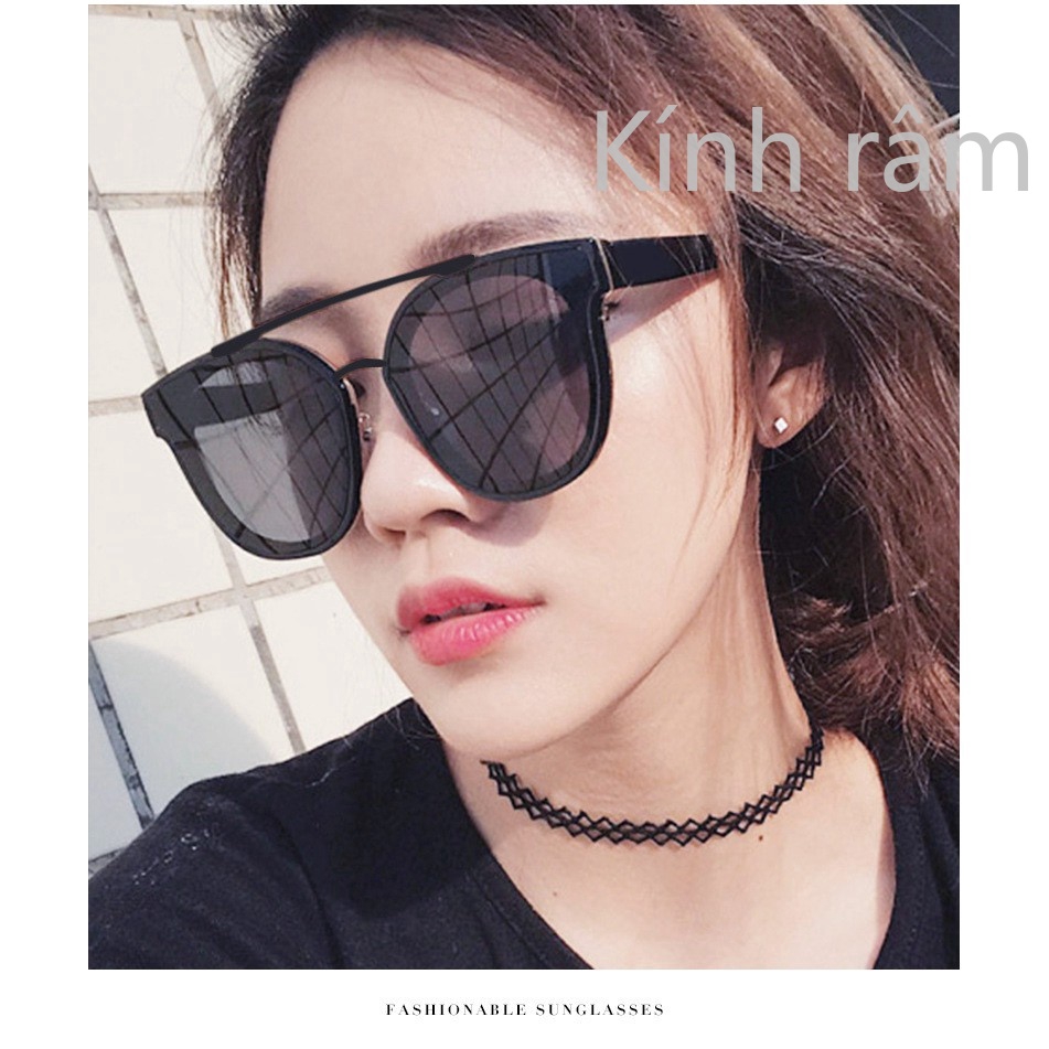 Kính mát gọng kim loại chống nắng UV400 cho Nữ