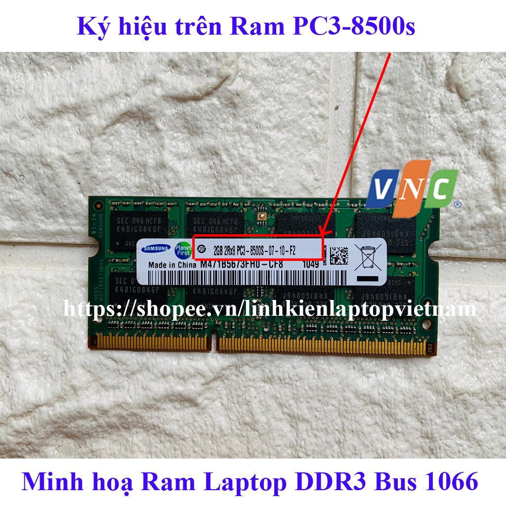Ram laptop DDR3 2GB 4G Bus 1066/1333/1600 MHz PC3 | Hàng bóc máy.