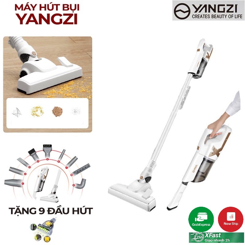 Máy hút bụi cầm taygia đình Yangzi lực hút cực khỏe 14kpa thiết kế gọn nhẹ hoạt động bền bỉ.