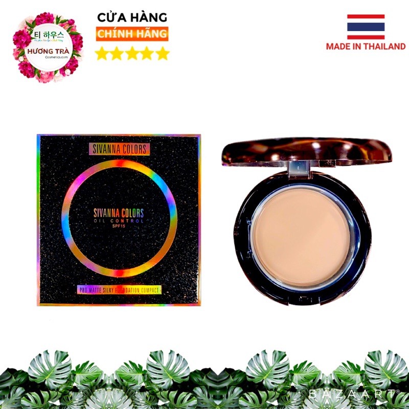 Phấn Nền Kiềm Dầu Chống Nắng Sivanna Colors Pro Matte Silky Foundation Compact HF2008