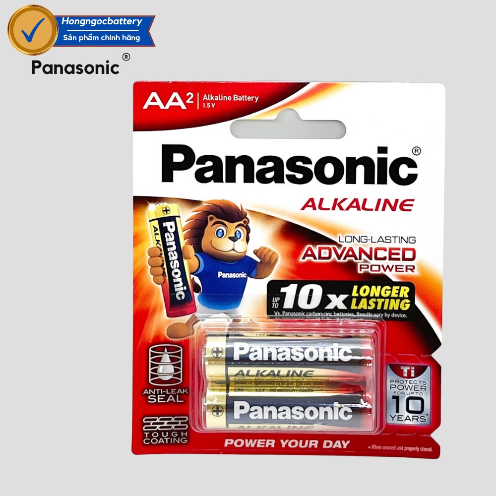 Vỉ 2 Viên Pin AA / Pin AAA Panasonic Alkaline 1,5 V Hàng Chính Hãng