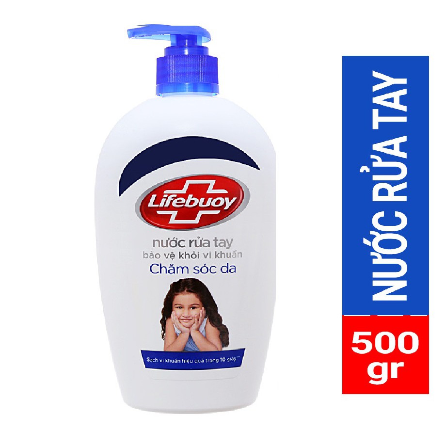 Nước Rửa Tay Lifebuoy Bảo Vệ Vượt Trội 500g TẶNG GEL khô 90ml