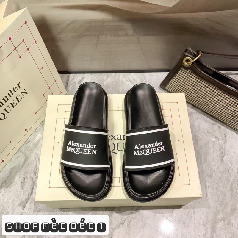 Dép mqueen quai ngang đế đúc fullbox