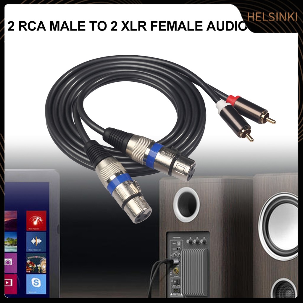 Dây Cáp Chuyển Đổi Âm Thanh 1.5m Hai Cổng Rca Sang Cổng Xlr Chuyên Dụng Cho Tai Nghe Micro