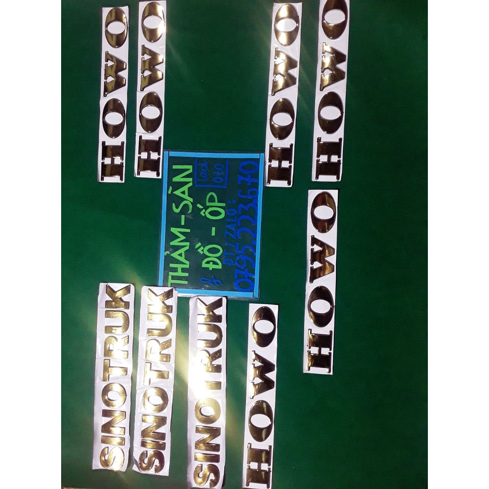 Chữ Howo, Sinotruck nhựa ABS màu Vàng