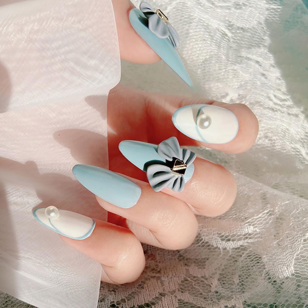 [Hàng mới về] Phụ kiện hình nơ 3D bằng hợp kim trang trí móng tay nghệ thuật thủ công