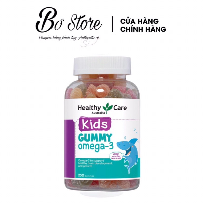 Kẹo dẻo Kids Gummy bổ sung omega 3 và vitamin cho bé từ 2 tuổi trở lên, lọ 250v