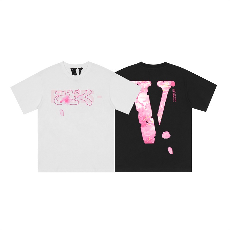 Áo Thun Cotton Tay Ngắn Dáng Rộng In Chữ Vlone Kiểu Cổ Điển Thời Trang Mùa Hè Cho Học Sinh
