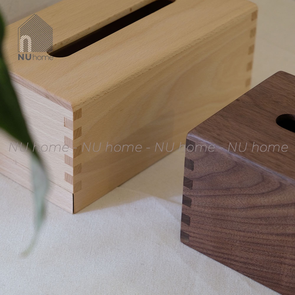 Hộp đựng giấy gỗ - Bako | nuhome.vn | hộp đựng khăn giấy bằng gỗ walnut được thiết kế đơn giản, cao cấp và tiện dụng