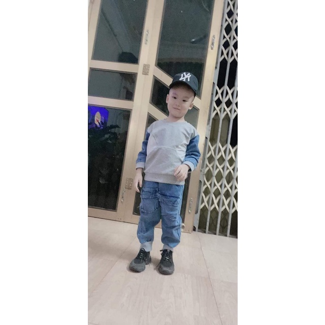 Sét thể thao quần jean túi hộp cho bé