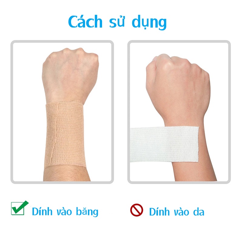 Băng keo thể thao đá bóng,băng vải thể thao tự dính chống chấn thương,băng cuốn cổ tay cổ chân bảo vệ cơ khớp