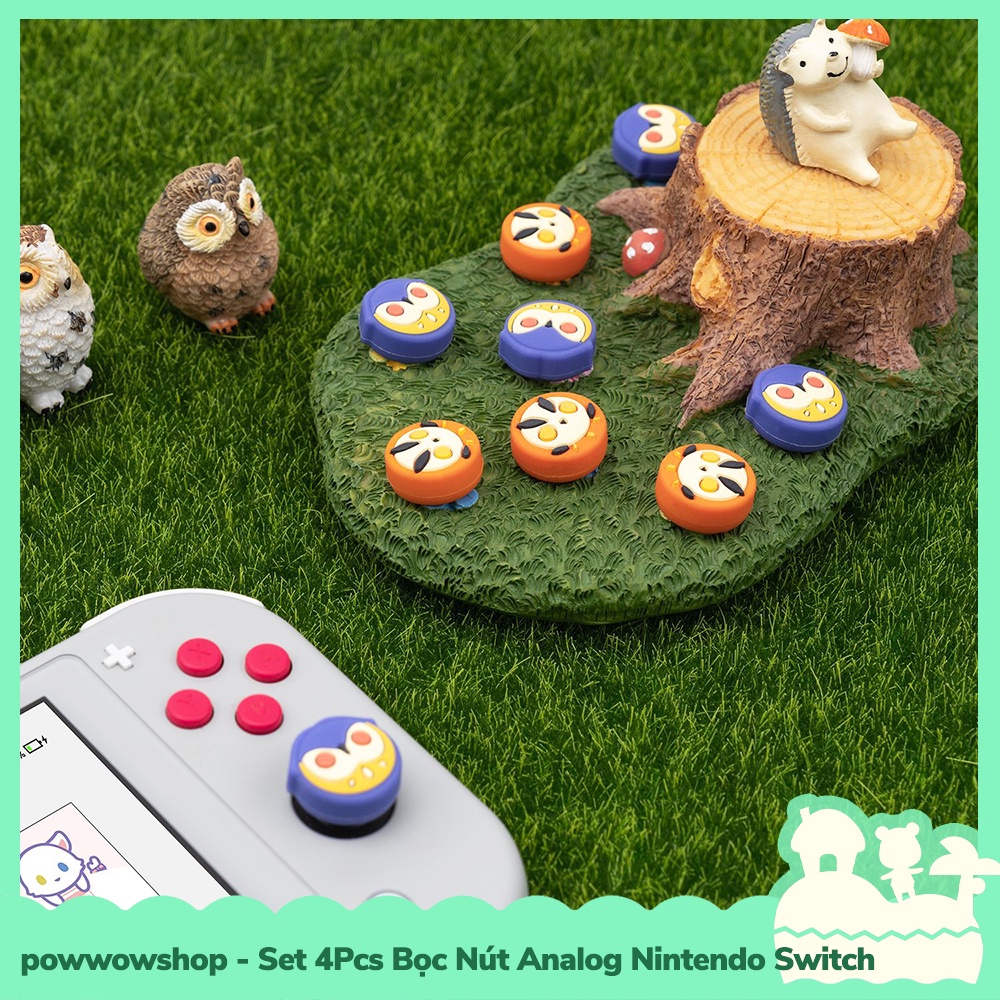 [Sẵn VN - Hỏa Tốc] Set 4Pcs Bọc Nút Cần Xoay Analog Joycon Cho Máy Game Nintendo Switch / Switch Lite Monster Hunter