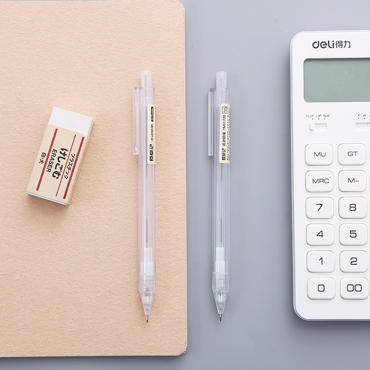 Bút chì bấm 2b giá rẻ Winzige thiết kế trong suốt cao cấp 0.5mm/0.7mm