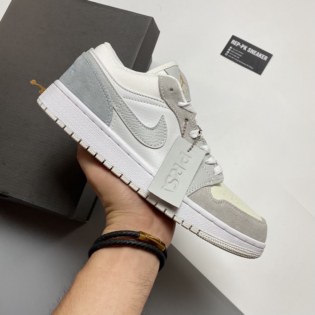 Giày thể thao Jordan 1 Low Paris (Xám/Trắng) - REPK Sneaker | Phiên bản 1:1 chuẩn