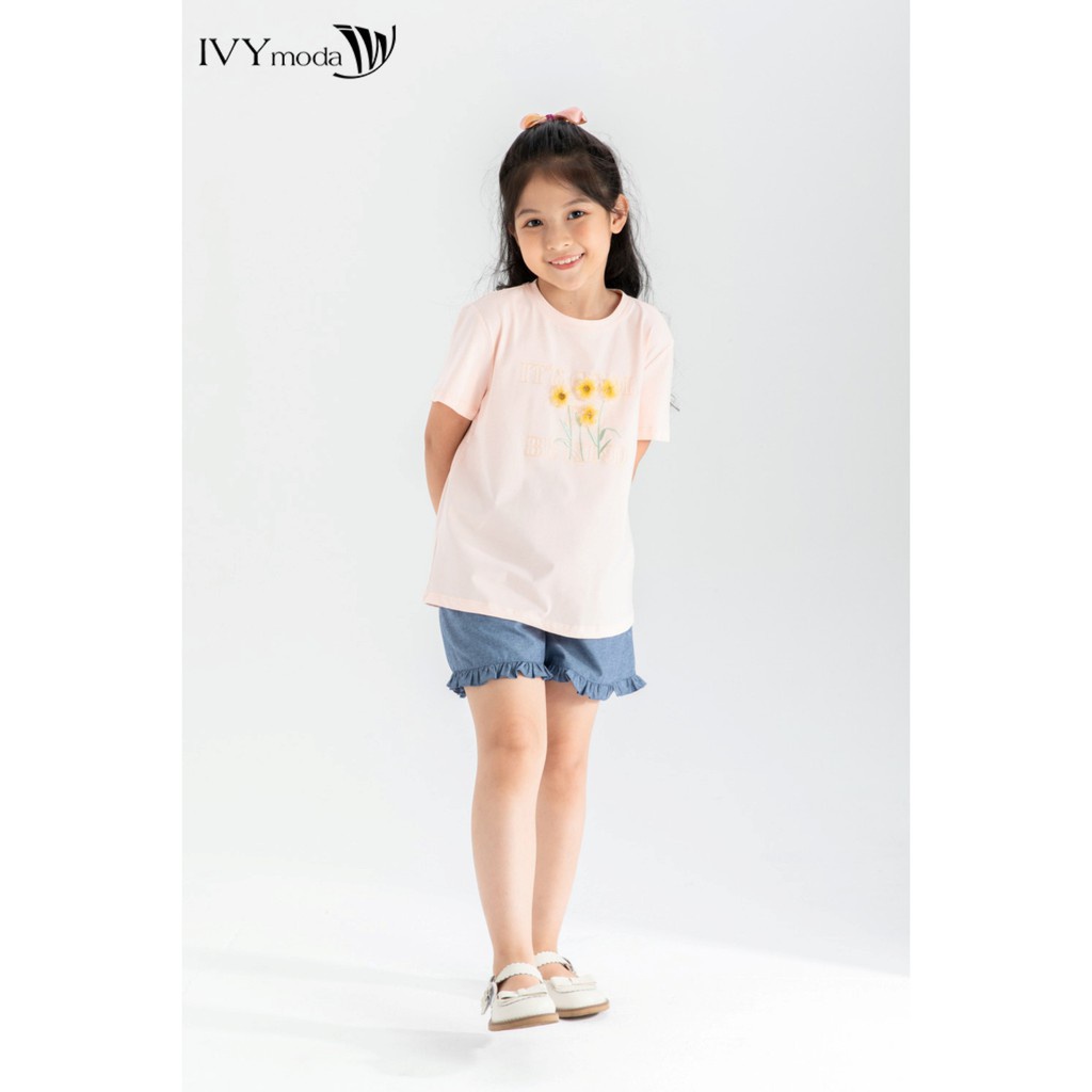 [NHẬP WABRTL5 GIẢM 10% TỐI ĐA 50K ĐH 250K ]Áo thun bé gái it's cool be kind IVY moda MS 57G1344