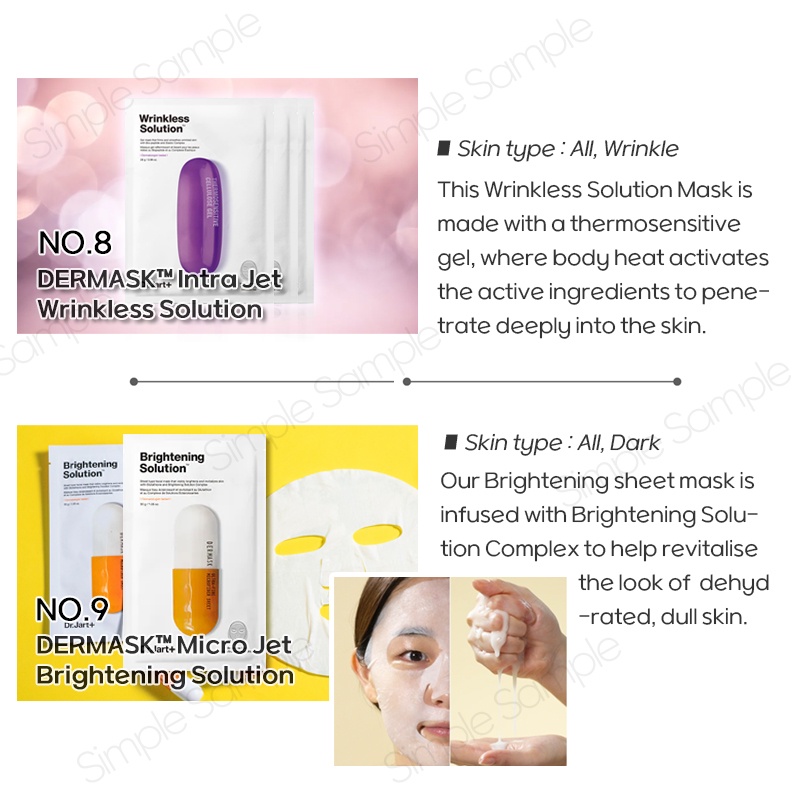 1 Mặt nạ giải pháp Dermask Dr.Jart+ cicapair làm sáng da cải thiện nếp nhăn