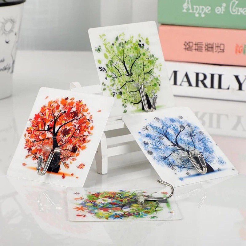 combo 10 móc dán tường 3d, móc dán tường siêu chắc họa tiết nhiều hình