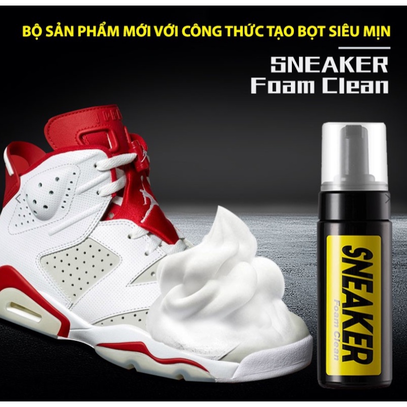 Bộ Kit Cao Cấp 4in1 Vệ Sinh Giày Sneaker Cleaning 150ml Có Tặng Kèm Bàn Chải Và Khăn Khăn Lau Giày Quick Wipes 12 Miếng