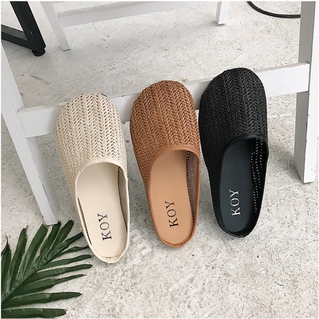 ⚡️FREESHIP 150K⚡️(sẵn trắng 37) Sục cói mũi tròn đơn giản (ảnh thật ở cuối)