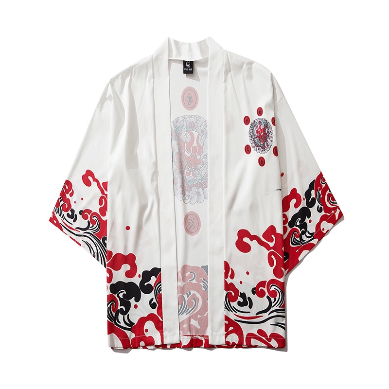Áo Khoác Kimono 2020 Mỏng Truyền Thống Nhật Bản Samurai Yukata Demon Haori Obi