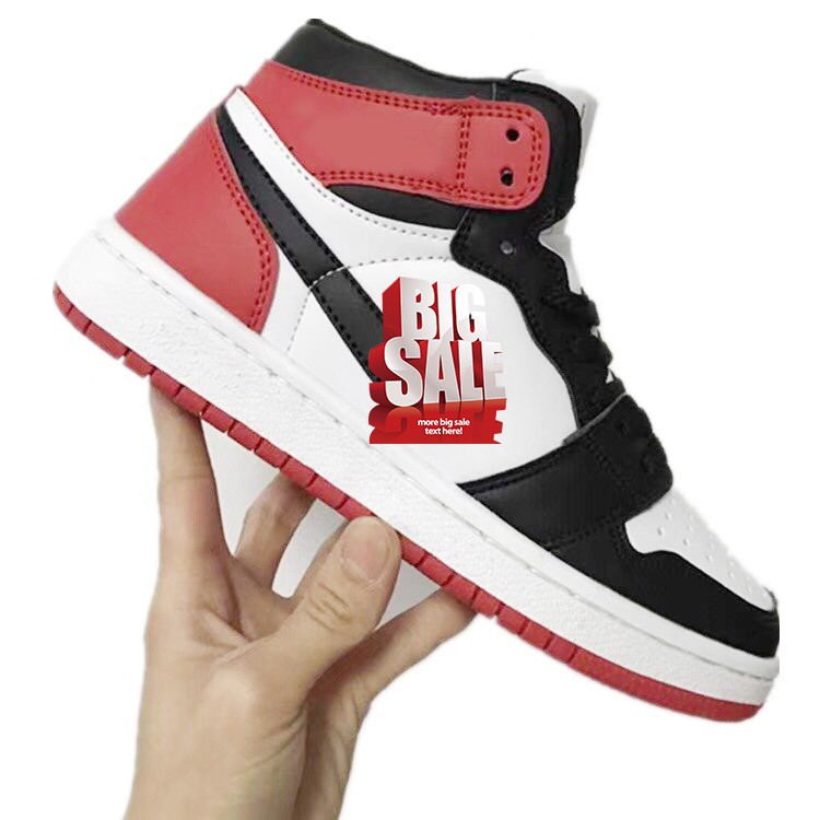 [SALE SỐC]  Giày Air Jordan 1 Off White Đỏ Trắng Nam Nữ