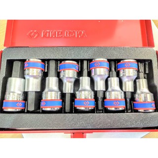 1/2” Bộ đầu tuýp lục giác 9 chi tiết Kingtony 4110PR