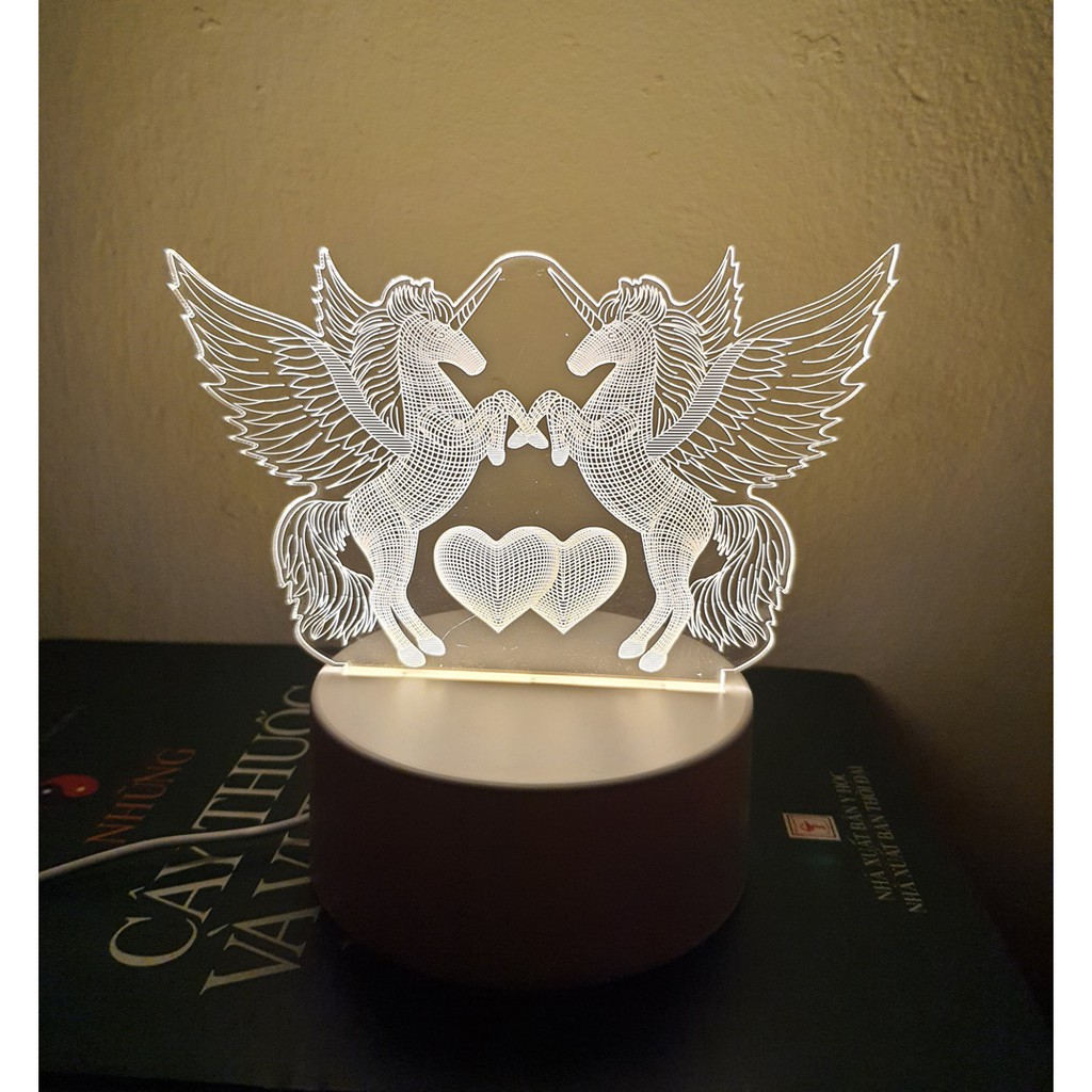 Đèn led 3D trang trí để bàn: Mẫu tỏ tình