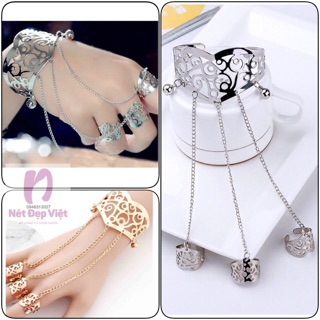 Vòng Tay Cổ Trang Liền Nhẫn Bích Dao Thanh Khâu Hồ