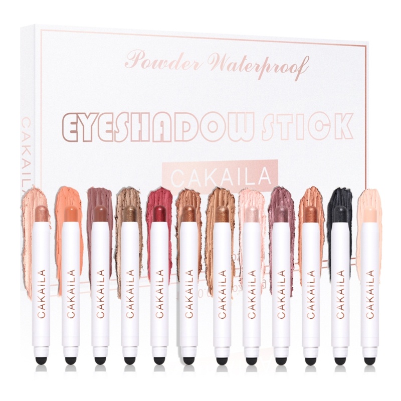 Set 12 Phấn Mắt Dạng Thỏi Có Nhũ Lấp Lánh YOUYO