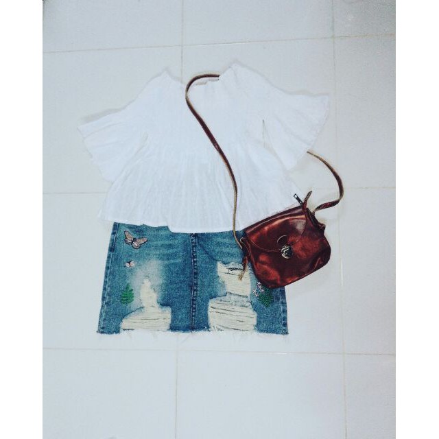 -Hàng nhập khẩu Chân váy jean thêu bướm Liên hệ mua hàng  084.209.1989 | BigBuy360 - bigbuy360.vn