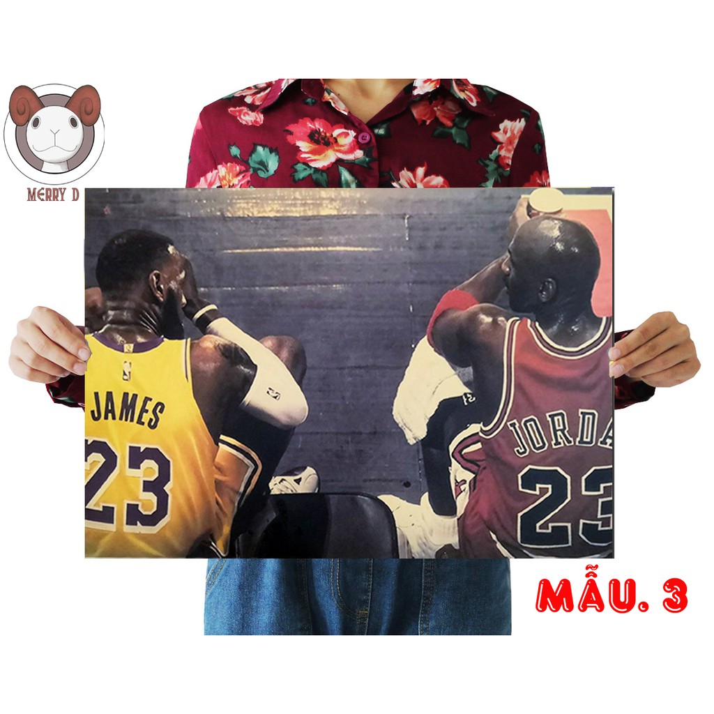 Poster 51x36cm BÓNG RỔ NBA JORDAN - KOBE - SNEAKER Vintage - Poster Trang Trí Vintage - PART1