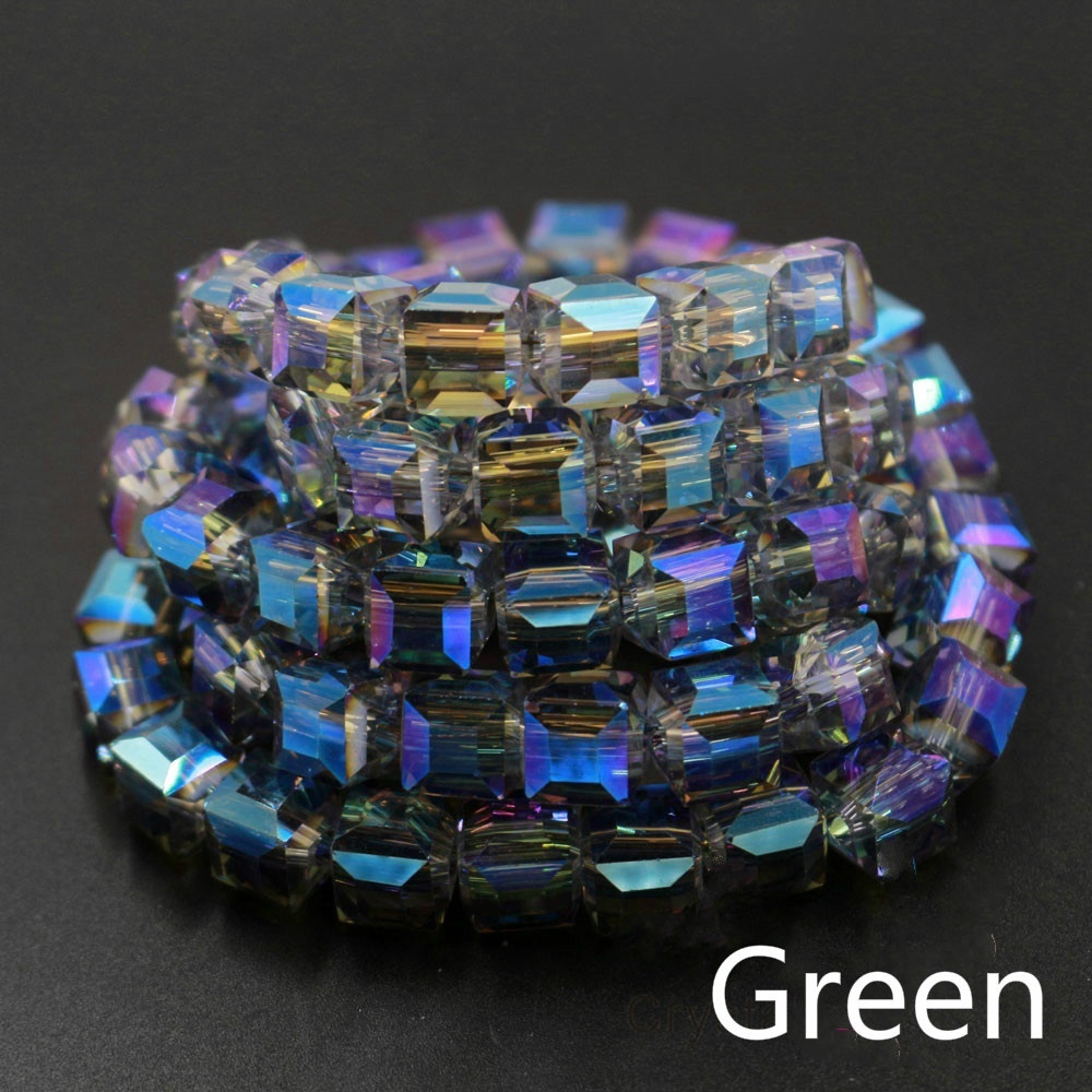 Set 95 Hạt Pha Lê Vuông 8mm Làm Trang Sức Thủ Công