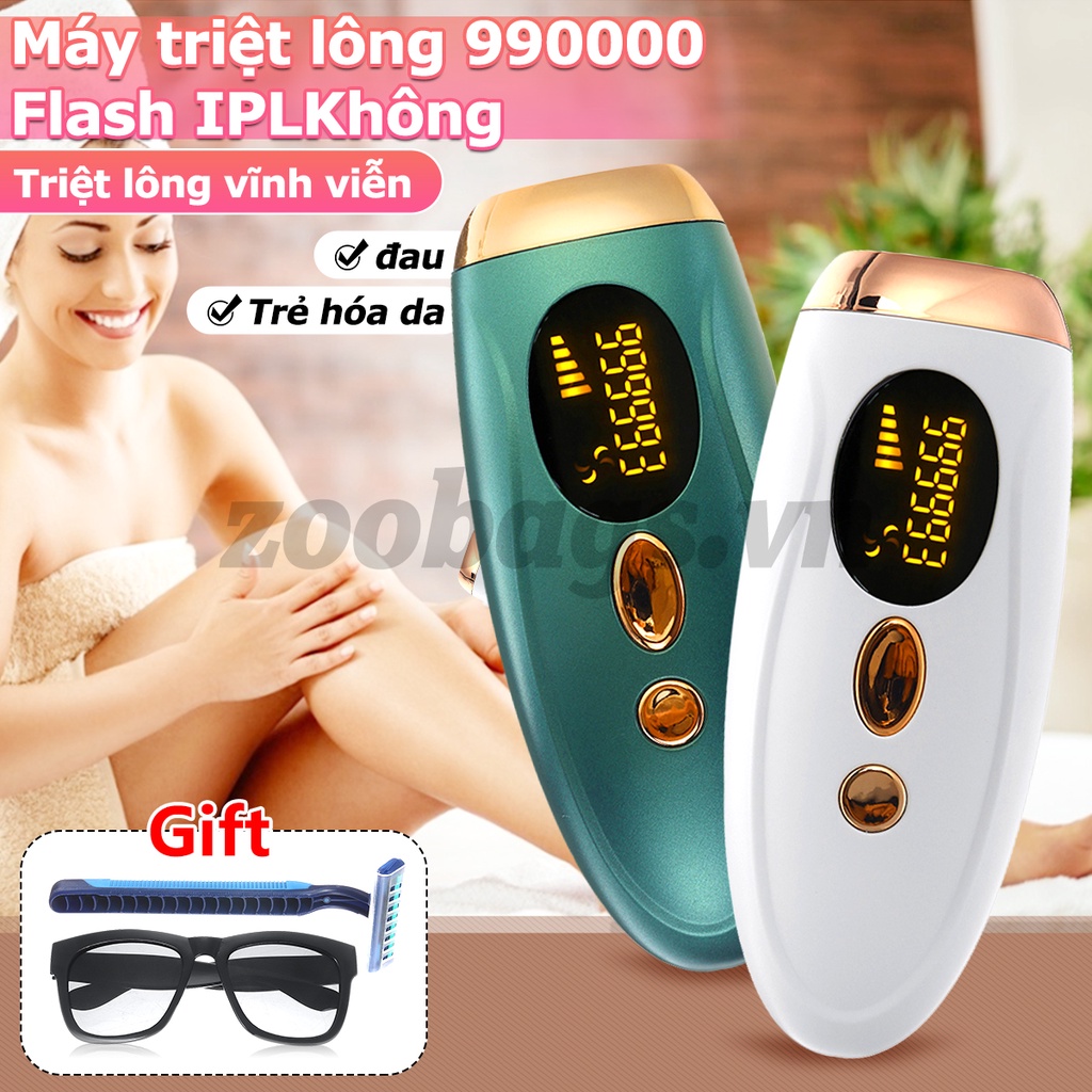 990000 Máy triệt lông vĩnh viễn mini cầm tay IPL chính hãng tẩy lông nách, lông tay, chân, lông vùng kín tại nhà