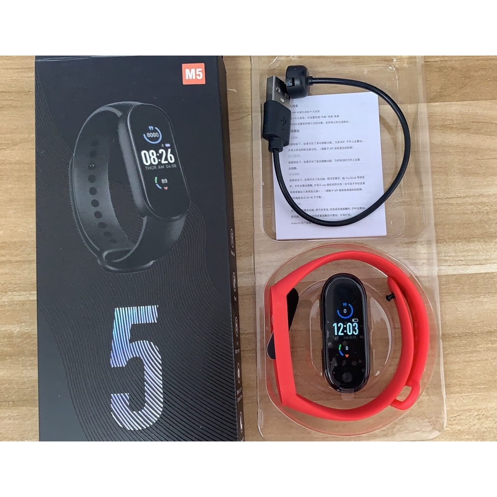 Đồng Hồ Đeo Tay Thông Minh M5 Theo Dõi Sức Khỏe Kèm Phụ Kiện