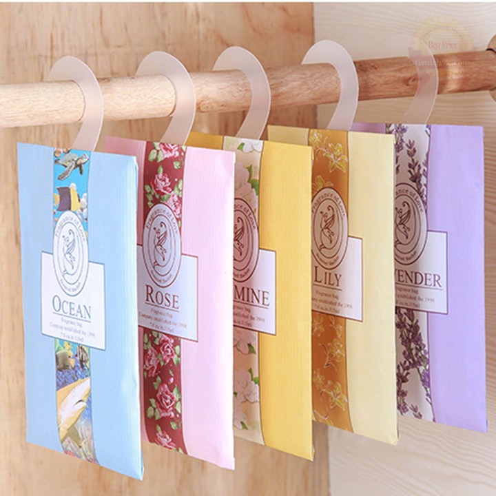 Túi Thơm Để Tủ Quần Áo Kèm Móc Treo – chất liệu thảo dược tự nhiên