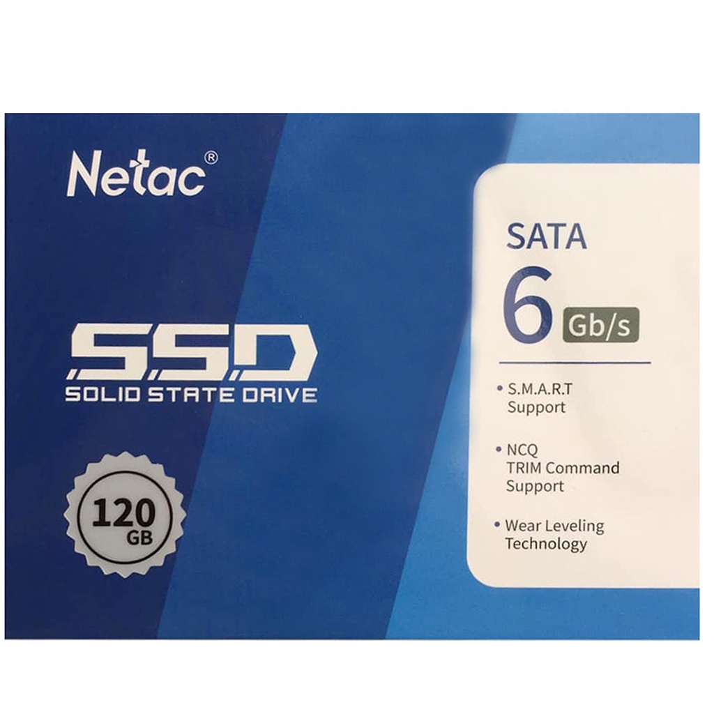 Ổ cứng SSD Netac SATA 2.5 120GB/128GB/240GB/256GB/360GB/512GB/1TB. Bảo hành 3 năm. Đọc ghi lên đến 550Mb/s