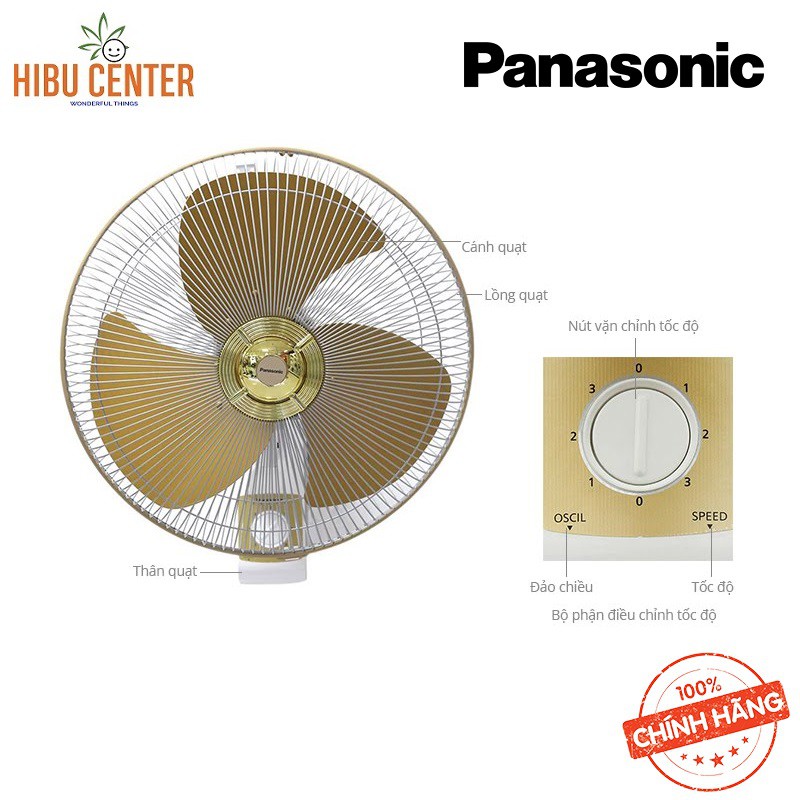 Quạt Đảo Trần Cycle Fan PANASONIC F-409QB - Màu Xanh/ F-409QGO - Màu Vàng Với Khả Năng Xoay 360 Độ Dễ Dàng - HIBUCENTER