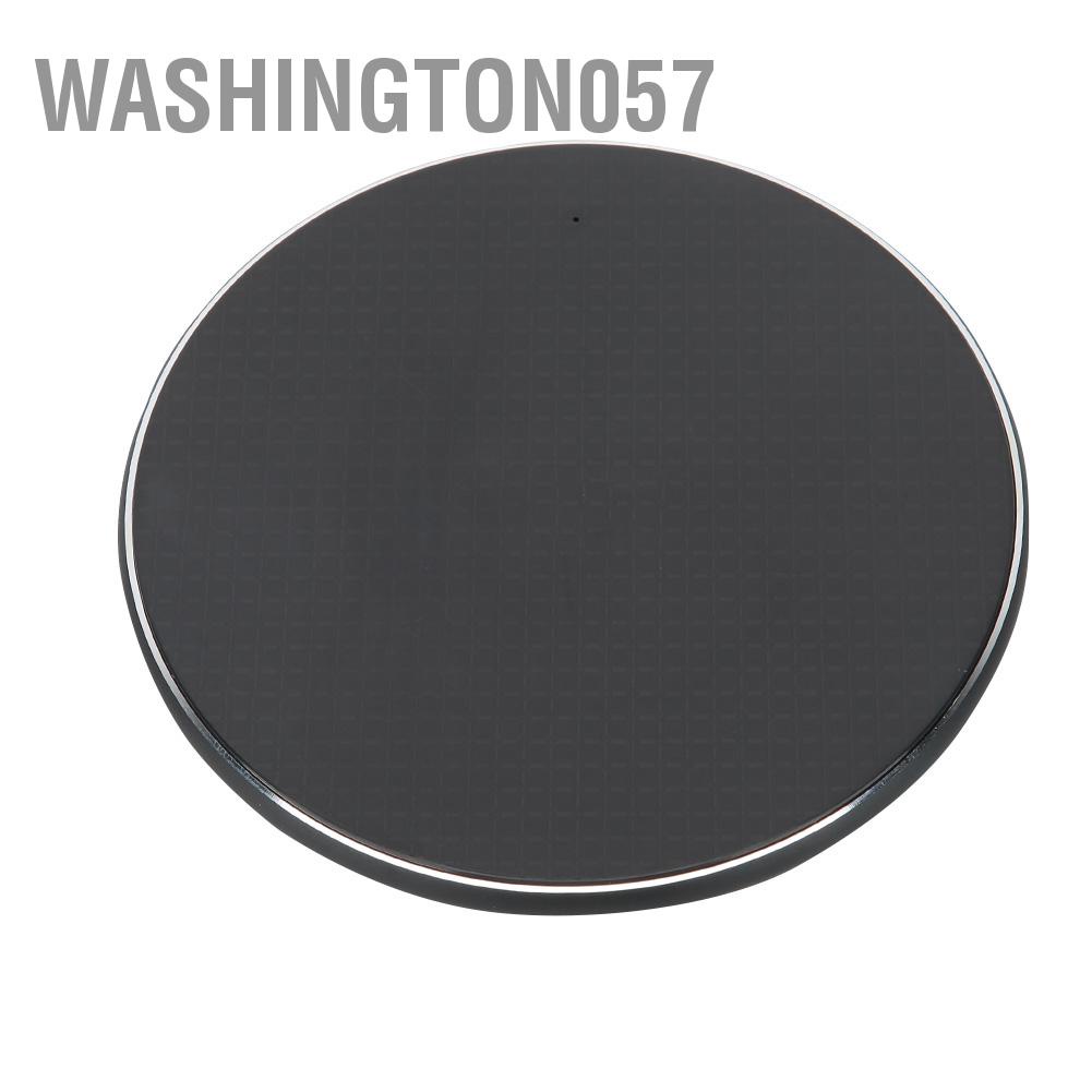 Washington057 10W Ultra thin Round Wireless Intelligent Fast Charger Transmitter Charging Pad