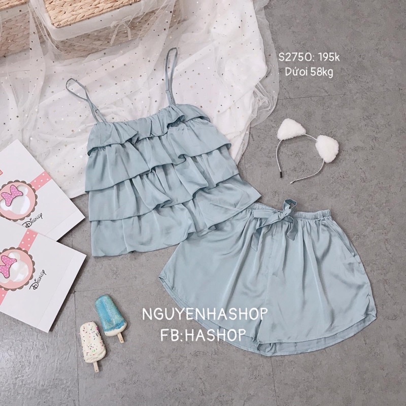 Bộ 2 Dây Tầng Lụa Satin