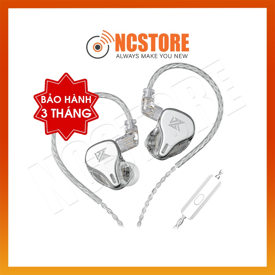 [NC] Tai Nghe KZ DQ6 6 Dynamic Hifi In Ear | Chuyên nghe tạp Vocal Pop Classical Pop | Có Mic | Vỏ Trong suốt