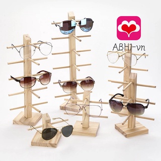 1 kệ gỗ trưng bày mắt kính giá đỡ