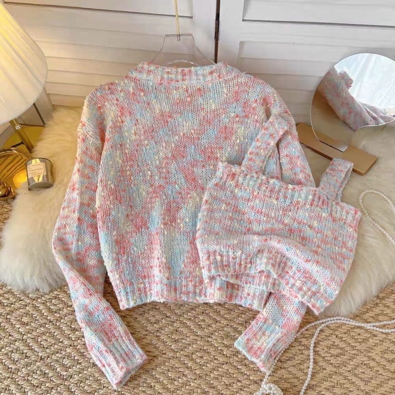 set len tuyết nhung màu muối tiêu basic (019#)