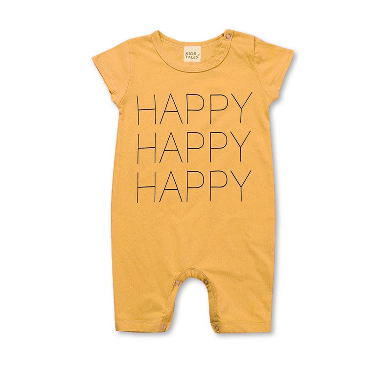 Áo liền quần ngắn tay cotton cho bé