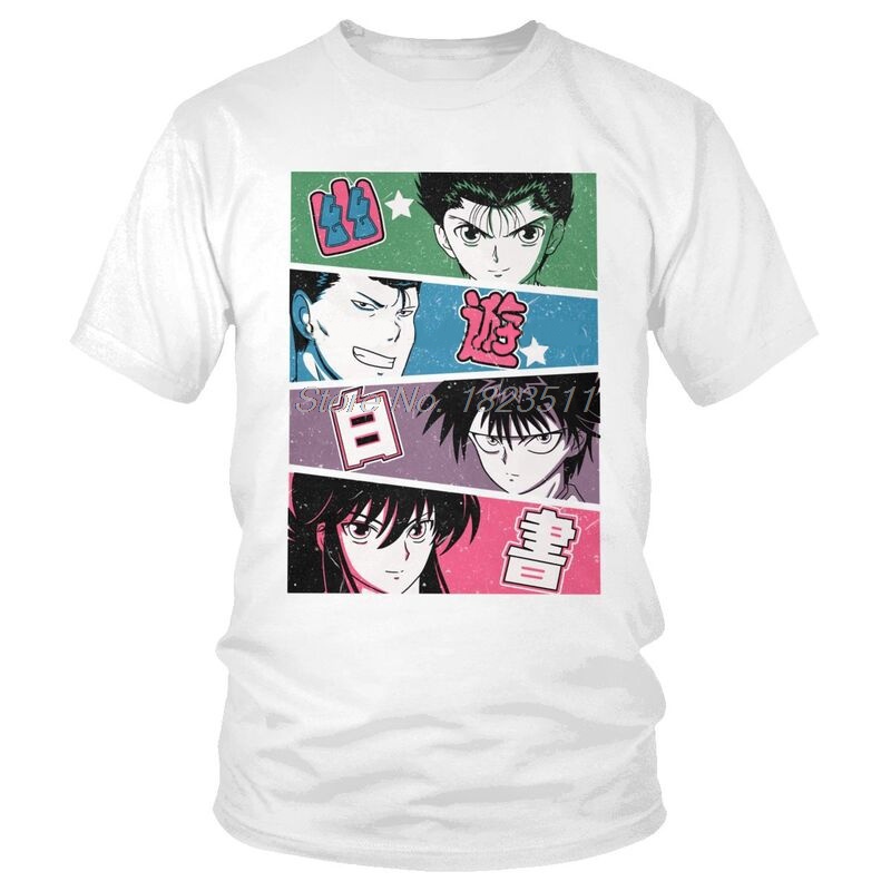 Áo nam Tay Ngắn In Hình Nhân Vật Yu Hakusho Cá Tính