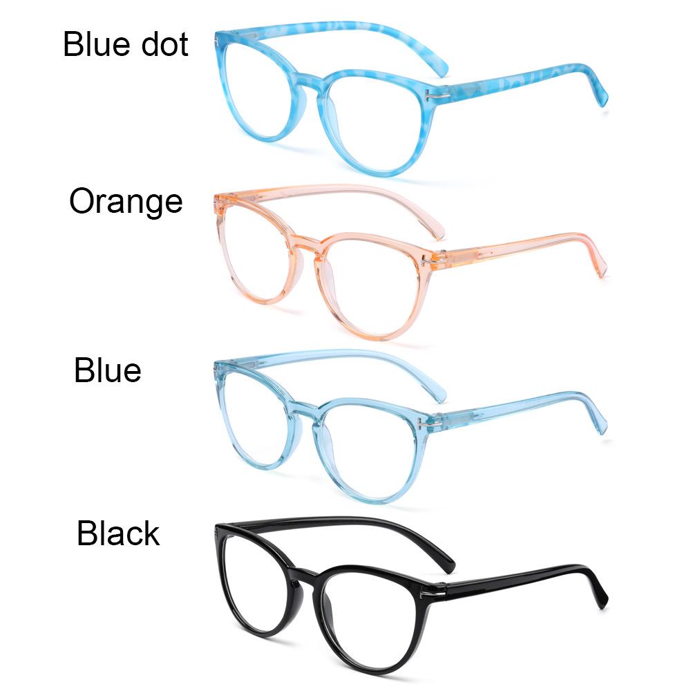 Kính đọc sách chống mệt mỏi bằng nhựa resin tròng kính tròn cổ điển thời trang cho nam và nữ